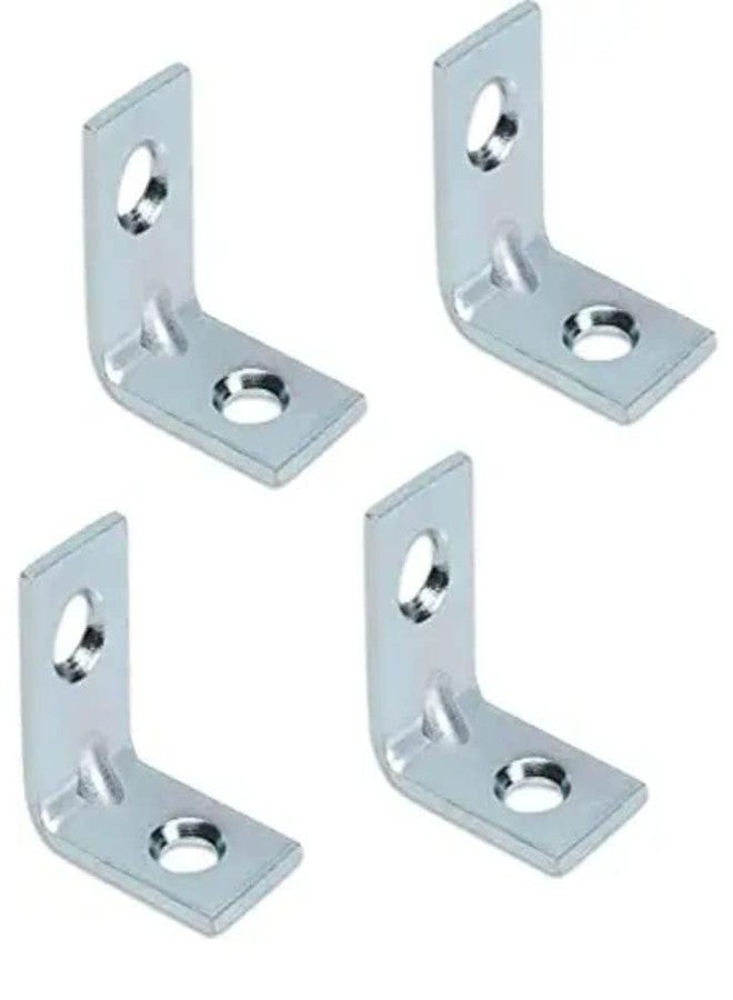 bvslf 24 Pack of 25mmx25mm Zinc Plated L Shape Bracket for Shelf Support Corner Brace, 90 Degree Right Angle Metal Shelf Support Bracket for Wood Frame Furniture Shelve Chair (1 x 1 Inch, Set of 24) - Image 1